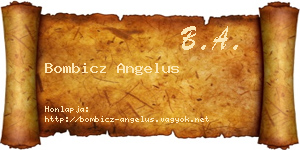 Bombicz Angelus névjegykártya